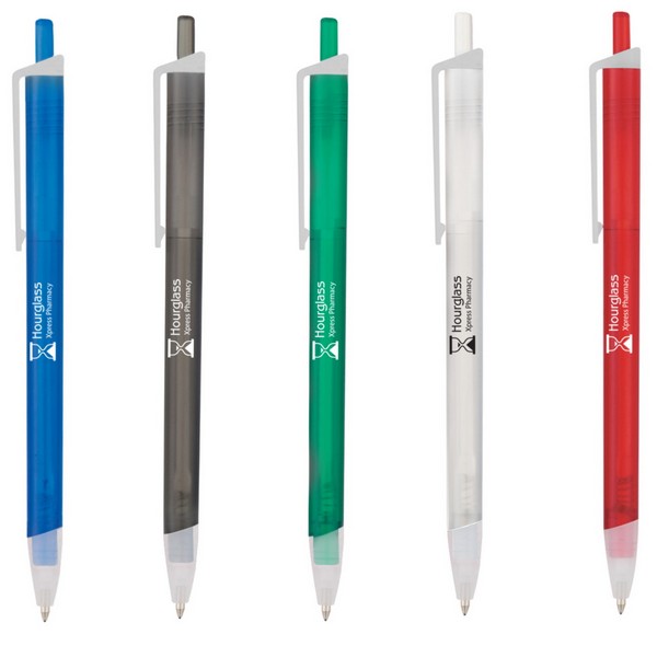 SH785 Slim Click Translucent Pen With Custom Im...